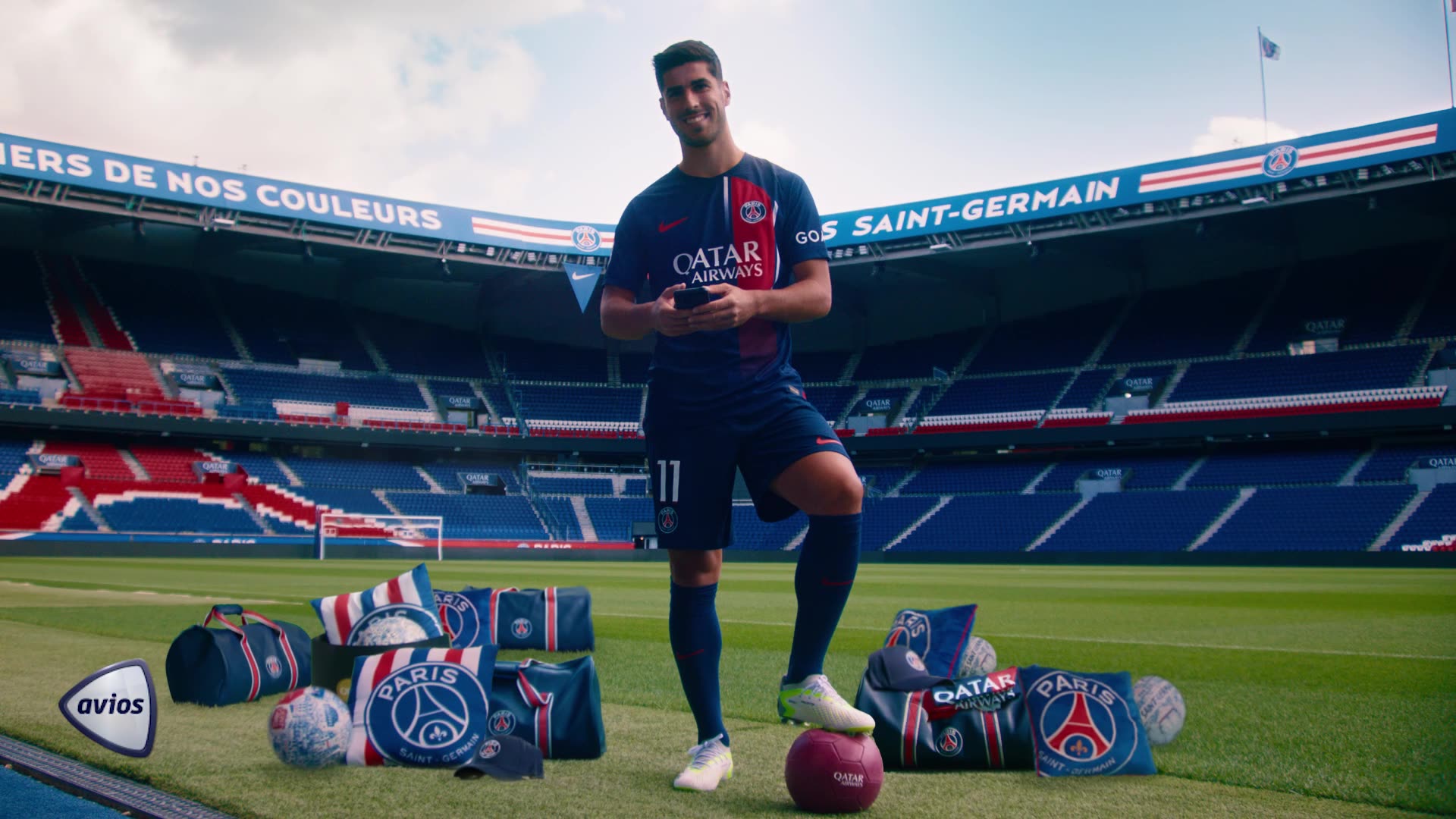 Footballer in stadium